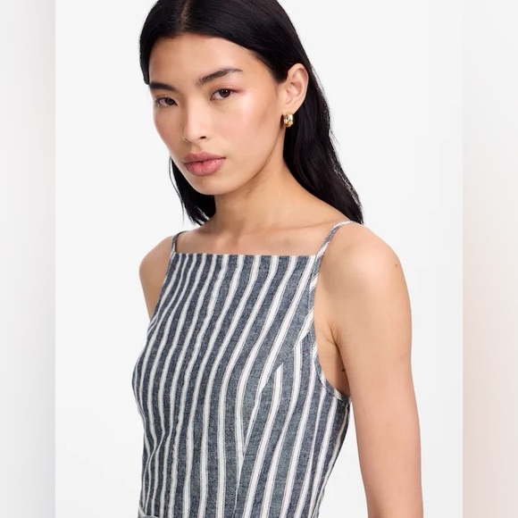 Madewell Pleated Wide-Leg Jumpsuit in
Pinstripe Linen Size 12 - Picture 5 of 6